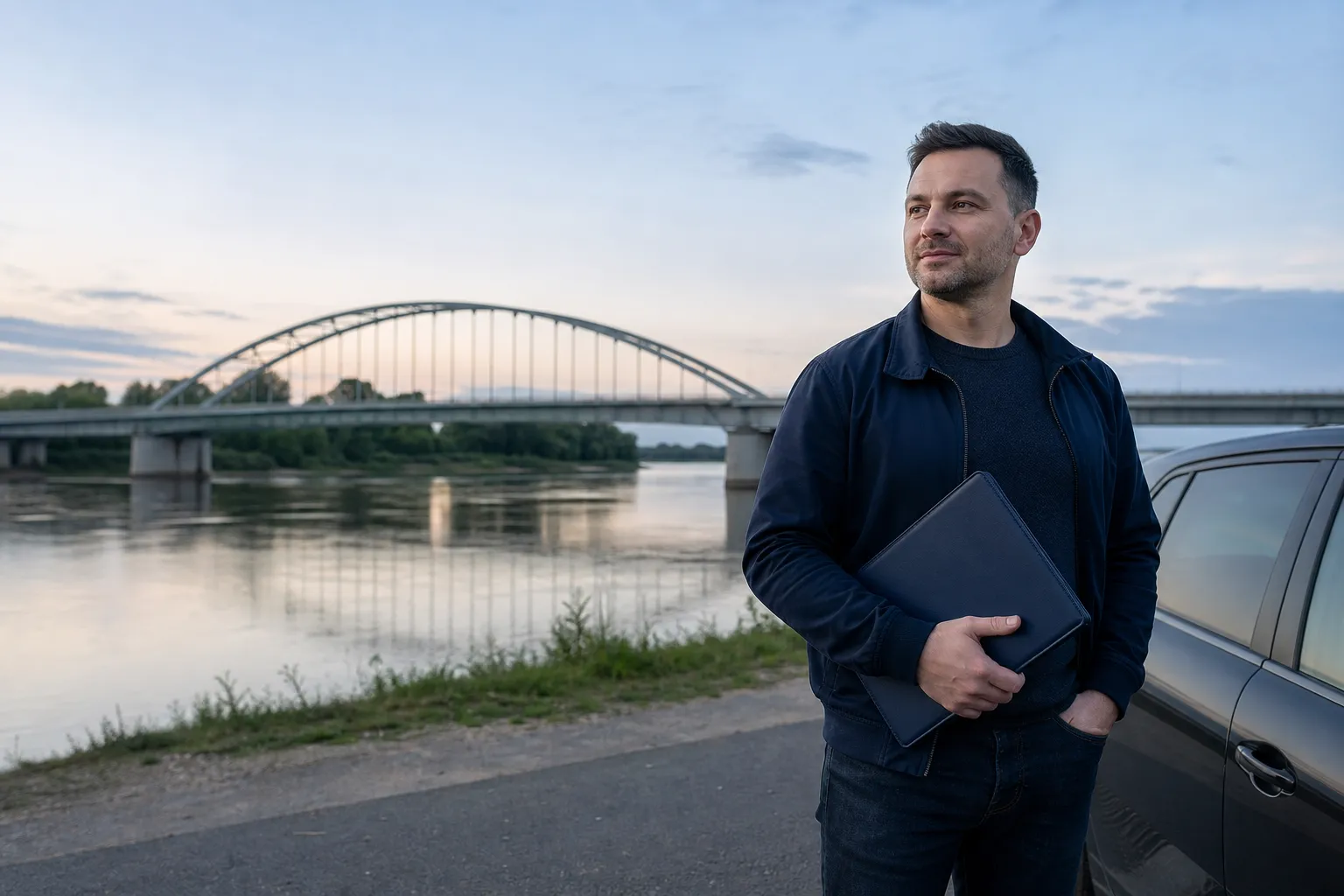 Pracownik z Kostrzyna nad Odrą rozpoczyna poranny dojazd do pracy w Niemczech
